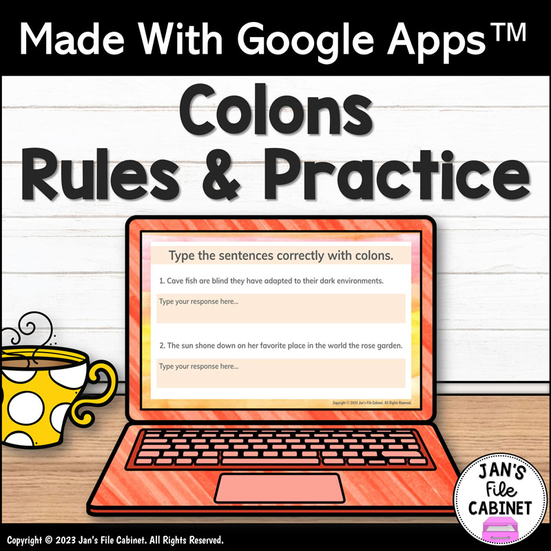 Colons Rules and Practice Interactive Google Slides