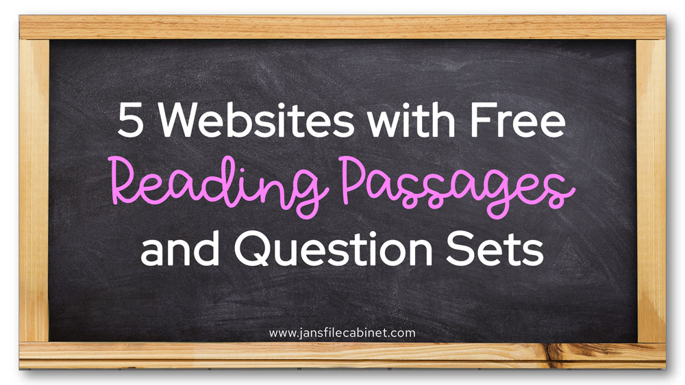 5 Websites with Free Reading Passages and Question Sets