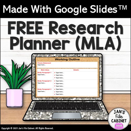 MLA Research Planner on Google Slides